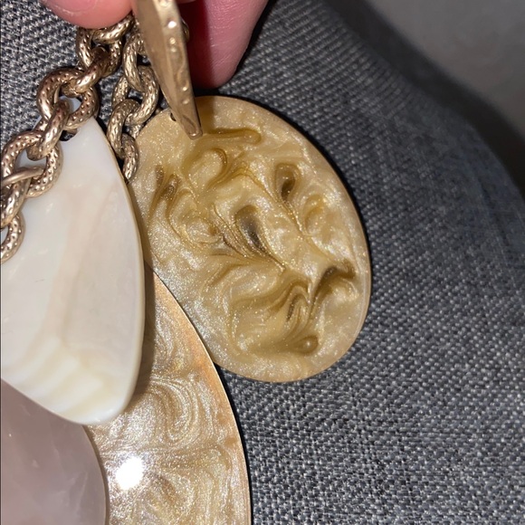 Vintage Chico's 2 Strand Gold Enamel Abalone Necklace - Picture 11 of 11